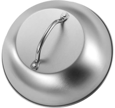 Toddmomy Tapa de Sartén de Acero Inoxidable Tapa de Sartén Reutilizable Redonda para Cocina y Bbq al Aire