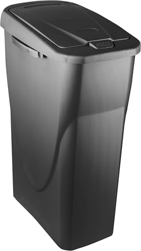 M home by Mazzei Mondex Mülleimer zur Mülltrennung, Anthrazitgrau, 25 l | Kunststoff, Leicht zu öffnen, Ideal für Küche, Ideal für Speisekammer