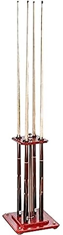 BOGAZY Billard Queue Halter 35 Mm Freistehender Billard-Queue-Organizer, Pool-Queue-Halter Aus Rotem Holz Mit Gummiringen Ständer Poolqueues