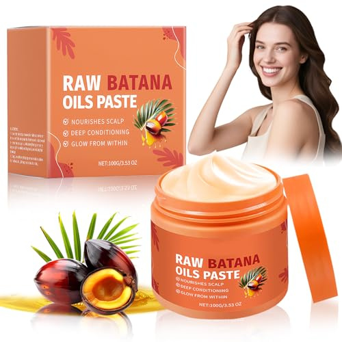 Raw Batana Oil Paste, 100% Natürliche Batana Haarcreme | Bio Batana Öl Für Haare, Batana Haarspülung, Pflege Für Gesünderes Glattes Haar