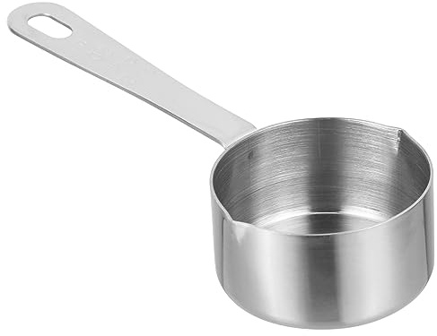 TOBBOMEY Cuchara Medidora Inoxidable Ergonómica y Multifuncional para Salsas Leche y Cocina Resistente y Práctica para Uso Diario