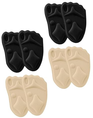 Ipetboom 4pairs Comfortable Shoe Insoles for High Heels Sole Pad Skid Adhesive Pads Shoe Foot for Comfort and Heel Therapy Insoles