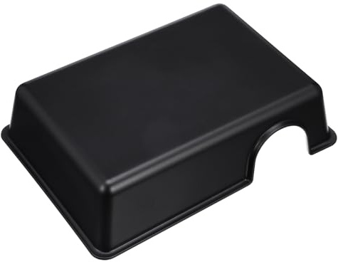 Angoily Cachette pour Reptile en Plastique Noir, Abri Stable et Fiable pour Aquarium, Grotte d'escalade Adaptée aux Crabes Ermite et Reptiles