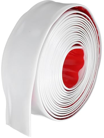 SHINEOFI Plinthe PVC Adhésive Blanche Moulure Murale Auto-adhésive Flexible Plinthe Étanche pour Décor Intérieur et Protection des Angles
