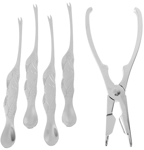 BIUDECO 5 Piezas Herramientas para Mariscos de Resistente al Incluye Pinzas y Tijeras para Cangrejo y Langosta Color Azul Modi para Uso Doméstico y Restauración