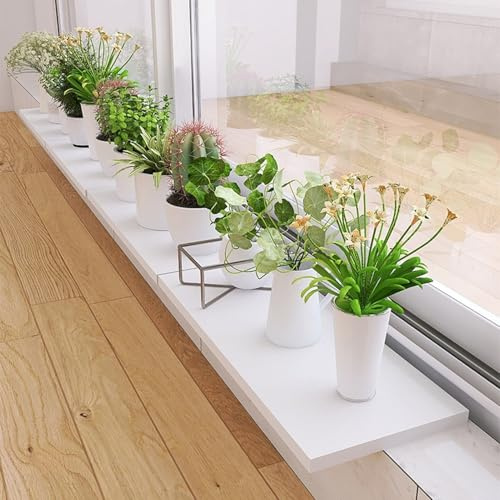 Prolunga per Davanzale Finestra Mensola per Davanzale Legno Ispessito, Estensore per Davanzale Bianco Cucina, Camera da Letto, Balcone, Mensola per Davanzale Esterno(30x12cm(11 3/4x4 3/4))
