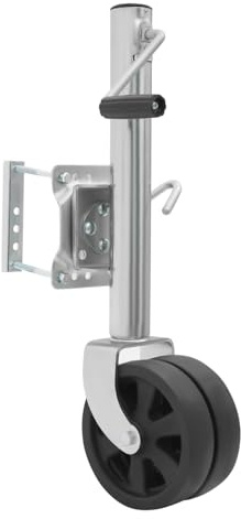 Treeisland Rueda de apoyo de carga pesada de hasta 2000 libras, soporte para remolque con altura de elevación de hasta 26 cm, rueda de apoyo para remolque de barco con manivela