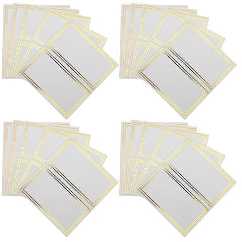 KJHBV 25 Tarjetas de Lugar en Blanco para Banquetes y Cumpleaños, Diseño Elegante en Papel con Borde Dorado, para Organización de Asientos en Bodas y Eventos