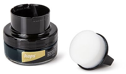 Kaps Professional Schuhpflege Delicate Cream mit Schaumaplikator - Schuhcreme & Pflegemittel zur Reinigung und Auffrischung von Naturleder und Synthetik (50ml) (117 - Marineblau)