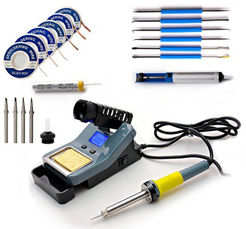 edi-tronic Digitale Regelbare Lötstation ZD-8906L 160-520°C 48W mit viel Zubehör Lötkolben
