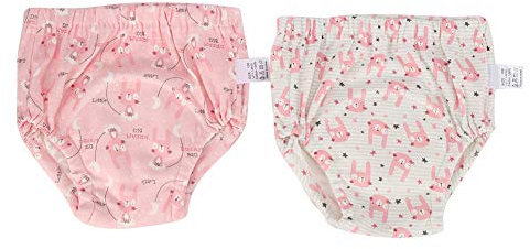Baby-Trainingshosen, 2 Stück Baumwoll-Trainingswindel-Unterwäsche, weiche Toiletten-Pipi-Töpfchen-Trainingshosen für Babys, und Mädchen (L-#1)