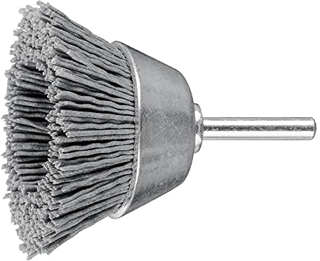 PFERD TOOLS Topfbürste ungezopft TBU | Ø 50mm Schaft-ø 6mm SiC-Filament-ø 0,90 | 43298013 – für Geradschleifer, Bohrmaschinen, Biegwellen