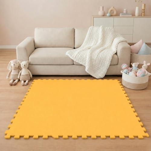LittleTom Spielmatte Baby Puzzlematte - 9 Matten je 30x30x1 cm Krabbelmatte 90x90 cm Bodenmatte Kinder - Puzzle Matte Teppich Kinderzimmer - Eva Schaumstoff Bodenschutzmatte Spielteppich - BPA-frei