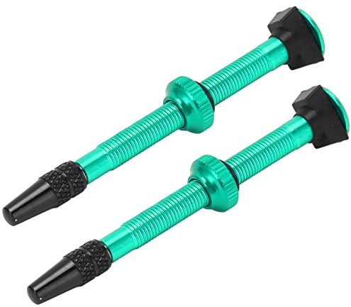 2 pièces tige de valve de pneu de voiture 60mm valve à vide en alliage d'aluminium valve scellée de remplacement universel pour les trous de jantes tubeless sur les pneus de véhicule (Vert)