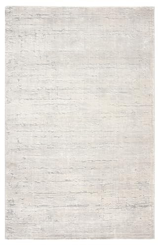 TESSO LIVING Tapis Salon Moderne Gris Clair 120 X 170 cm - Tapis de Chambre Doux à Poils Courts - Design et Confort