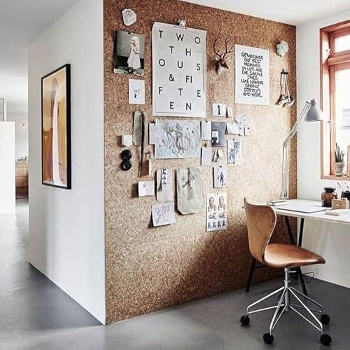 Kurk24 - Pinnwand - FARO - Korkplatte für die Wand, Korkwand, Vision Board, Pinnwand Kork - 100x50 cm - 20mm Stärke
