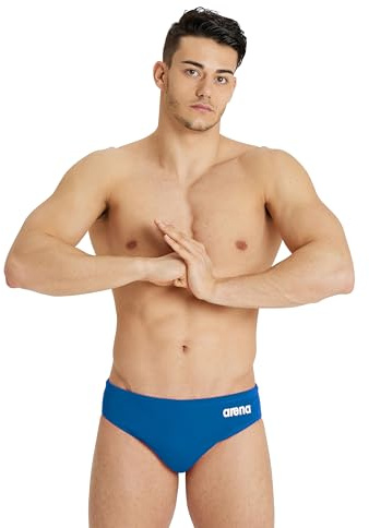 ARENA Men’s Water Polo Swim Brief Training and Game Bathing Swimsuit Water Sports Pool Accessories for Players, Royal/White, US Size 34