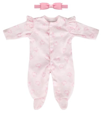 CARANOVO 2 Pcs Realistic Reborn Baby Doll Clothes for 16-18 Inch Dolls