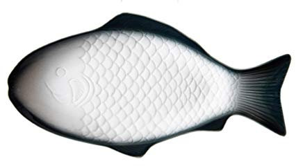 KICHOUSE Piatto Creativo in Ceramica Da Tavola A Forma Di Pesce Per Conservare Snack Per Cena Ristorante Pollici Scuri