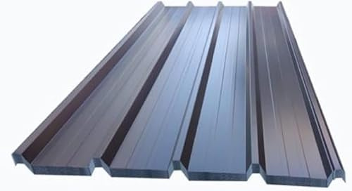 FT METALLI - Lamiera Grecata per Copertura Tettoia per Esterno - lamiera acciaio zincato preverniciato - pannelli lamiera ondulata - adatti a qualsiasi superficie GRIGIO ANTRACITE - Lunghezza 2200 mm