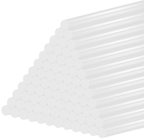 Matite adesive a caldo, 7 mm x 100 mm, 220 pezzi, per la maggior parte delle piccole pistole per colla a caldo, trasparenti, perfette per progetti fai da te e impermeabilizzazioni