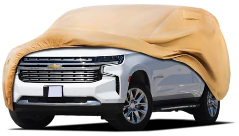JURMON Heavy Duty Outdoor Car Cover Custom Fit for 2014-2026 Chevy Suburban,Windproof All Weather Waterproof Sun Rain UV Dust Snow Protection Outdoor Car Covers
