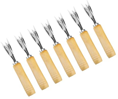 Cabilock Ensemble De 7 Outils pour Retirer Les Yeux Dananas en Acier Inoxydable en Forme De V