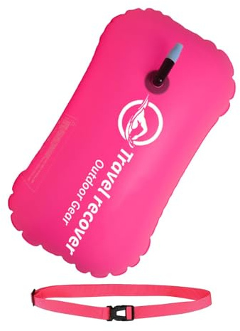 Flotteur de sécurité gonflable pour natation, bouée de remorquage, flotteur de sécurité et sac étanche, sac étanche unique, pour sports nautiques, nageurs en eau libre, triathlètes, kayakistes et