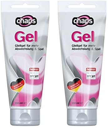 Med Device chaps Gleitgel, Gleit-Gel, Massage-Gel auf Wasserbasis, Made in Germany, (200 ml)2er Pack