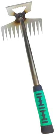 Outil de désherbage amélioré 2025, outil de désherbage à dents 5/6/11, outil de désherbage manuel en acier inoxydable, outil de jardinage pour le jardinage de la mousse et de l'herbe (38 cm + 11