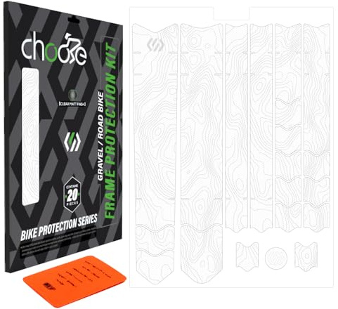 CNCLOL Rahmenschutz für Fahrrad, Schutzfolie für MTB/Gravel/ebike/Rennrad/Enduro/Downhill, Aufkleber Rahmenschutz für Fahrrad, matt, transparent, fortschrittlicher Schutz.