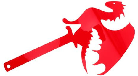 PHENOFICE Briefkastenflagge Rot Skihund-weihnachtsbaum-design Acryl-dekoration Ersatzflagge Für Briefkasten Garten-deko Montagezubehör Nicht Enthalten