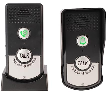 Intercomunicador Inalámbrico, Campanero de Voz, Larga Distancia y 3 Niveles de Sonido para Puerta