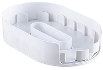 Lazy Susan Drehteller, drehbar, für Kühlschrank, Küche, mit PET-Material und einfachem Zugang (weiß)
