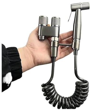 Grifo moderno de limpieza de inodoro con doble trapeador, montado en la pared, válvula de ángulo de agua con función de salida doble, válvula de cerámica no eléctrica(Modern)