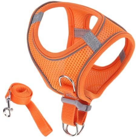 Arnés para Pasear Gatos - Chaleco Suave de Malla con Tiras Reflectantes de Seguridad,Accesorios para Mascotas de Seguridad Aventuras Exteriores Viajes