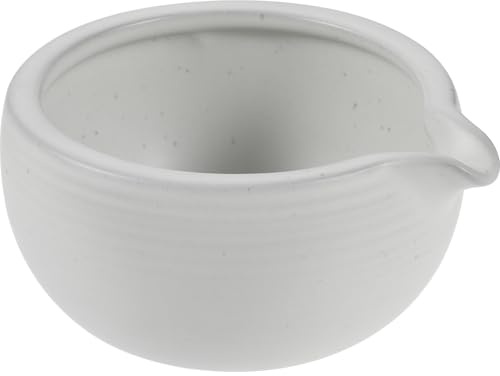 Toyvian Tazón de Cerámica Blanco para Matcha con Vertedor Tazón Japonés Tradicional para Ceremonia del Té Soporte para Batidor de Matcha Adecuado para Uso Doméstico y de Té