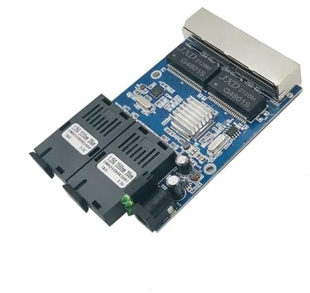 GMBYLBY Gigabit Ethernet Switcher 2 porte in fibra ottica 4 porte RJ45 Convertitore multimediale trasferimento dati accessori switch Gigabit fibra Ethernet