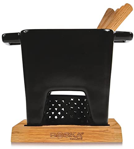 Boska Tapas Fondue Nero L - Fondue Set - for 12.3 oz of Melted Cheese - 20.3 fl oz - Small Fondue Sets - with tealight