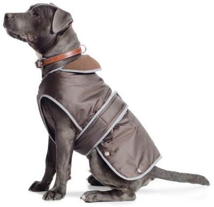 Ancol Muddy Paws All Weather Stormguard Dog Puppy Coat Chocolate - Waterproof Pet Jacket - Fleece Lining and Chest Protector - Elasticated Neck & Leg Straps - 60 cm Length up to 86 cm Girth - XL