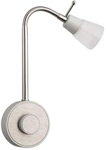 SEBSON Luce Notturna LED da Presa, Dimmerabile, Flessibile, 2W, Bianco Caldo 2700K, Applique da Parete - Lampada da Lettura con Spina