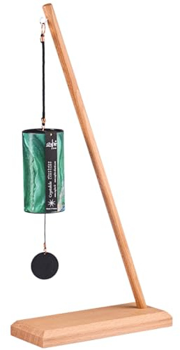 Zaphir Klangspiel Crystalide Frühling mit Ständer - Klangspielständer Pisa aus Buchenholz - 55 cm Höhe für Yoga, Kinder zur Entspannung und Meditieren