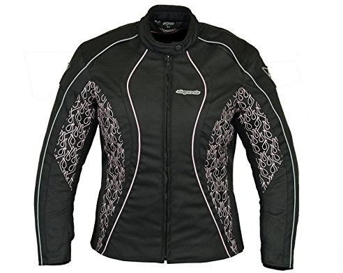 RKsports Women Motorcycle Motorbike Textile Jacket Black Pink Grey Ladies