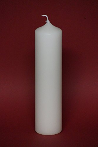 Kerzenrohling/Stumpenkerze ; Taufkerze ; Kommunionkerze ; Hochzeitskerze - 250x60mm, elfenbein ; L 6