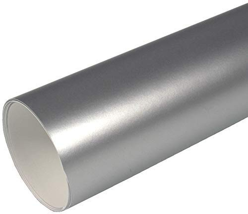 Rapid Teck® 9,86€/m² AutoFolie Serie 560MG Matt Chrom Silver 1m x 1,52m Premium Car Wrapping Folie mit Luftkanal