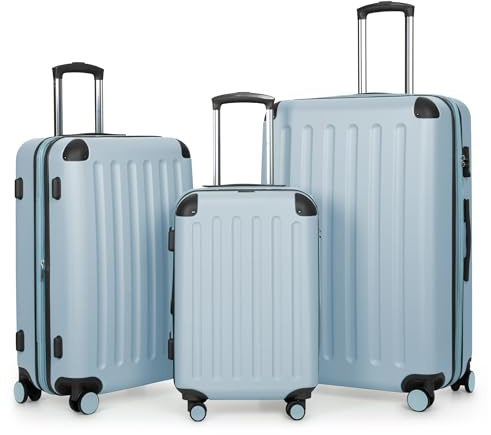 Hauptstadtkoffer Spree - 3er Kofferset, TSA, Trolley-Set, Rollkoffer, Reisekoffer, (S, M & L), Pool Blau | ABS-Hartschale · TSA-Zahlenschloss · Erweiterbar · 4 Rollen · Austauschbare Ersatzteile · Gepäckset · S,M & L · Für Familien