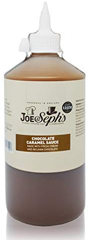 Joe & Seph's Chocolate Caramel Sauce (1x1kg) |Caramel Drizzle, ice Cream Sauce, Caramel Sauce for Coffee, Vegetarian, Home Baking, Cakes