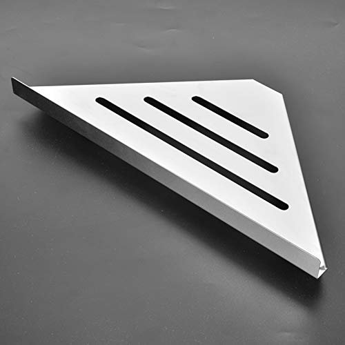 Estante de esquina de ducha triangular de acero inoxidable Estante de almacenamiento Organizador de estante de baño Accesorio de ducha para el hogar Hotel Cocina Montaje en pared(Punching Type)