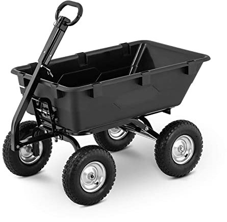 hillvert HT-Q.BASS-550 Bollerwagen Gartenwagen Transportwagen Handwagen Gerätewagen Garten 550 kg, Schwarz