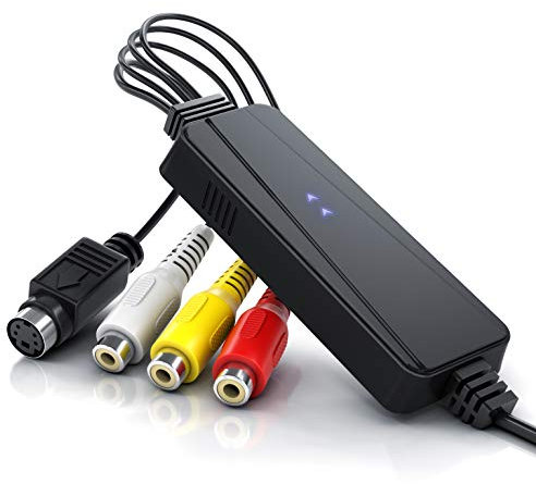 CSL - USB High Speed Videograbber - Audio Video Konverter - PAL NTSC - Filme und Videos digitalisieren - Grabber - Umwandler - Software PotPlayer - VHS - Videoadapter zur Bearbeitung-Nachbearbeitung
